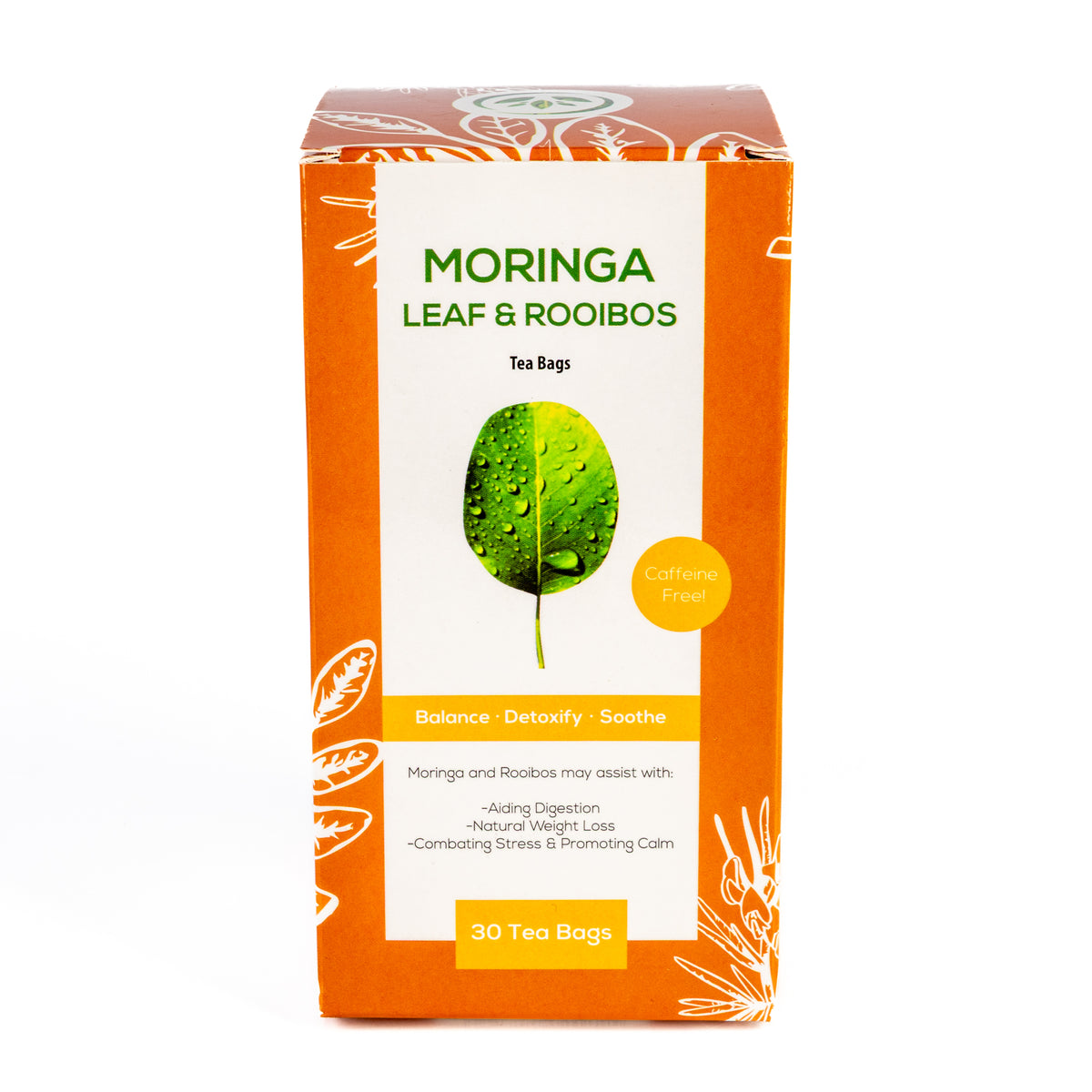 Moringa Leaf & Rooibos Tea Bags- 30 Bags Caffeine Free